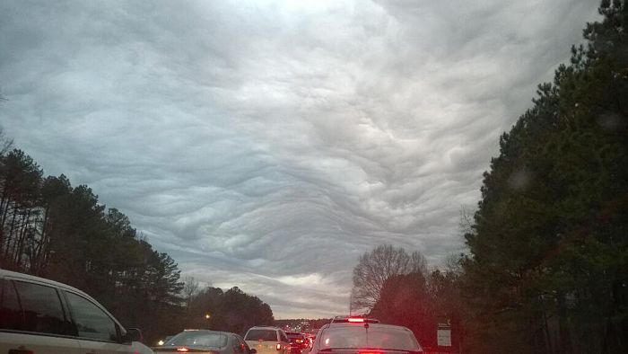 Sean tweeted this picture of the sky of over Atlanta on Tuesday, Feb. 25, 2014. (Twitter Photo/@seanenslin).