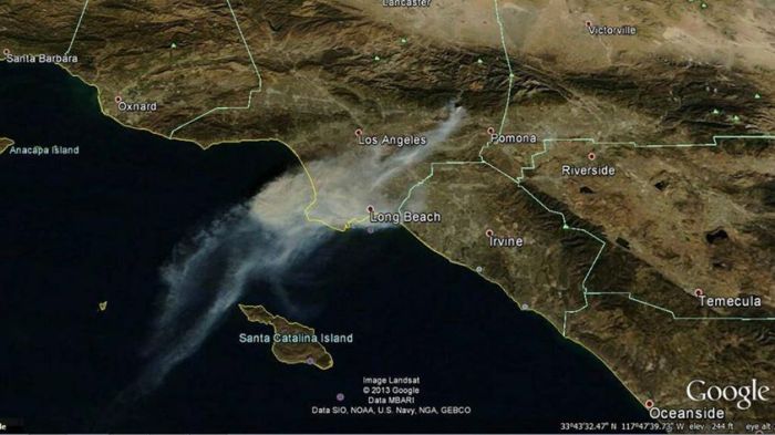 #ColbyFire MODIS image on a Google Earth Background. 1-16-2014
