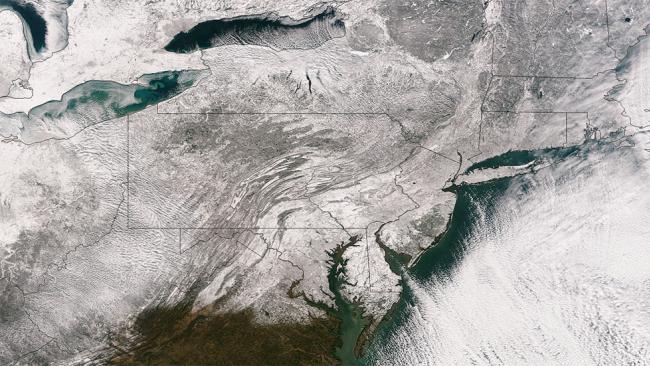 1-03-2014: Winter Storm Hercules (in Greek mythology, Hercules is the son of Zeus and famous for his strength) brought heavy snow and bitterly cold air to the Midwest and northeastern portion of the U.S. just in time to ring in the New Year of 2014. 