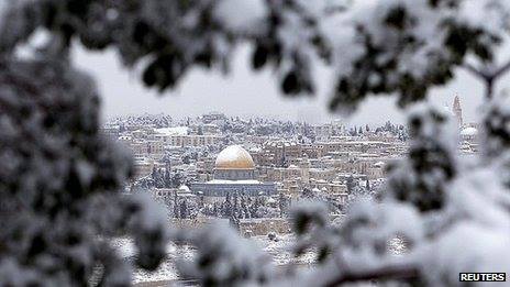 Jerusalem Snow 12-14-2013