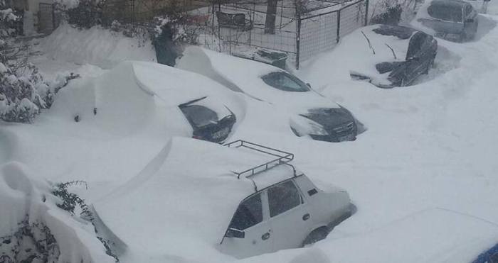 Major snowstorm in southeast Europe (seen here Romania) today with significant drifts.  Photo by Nicorel Nicorescu 1-26-2014