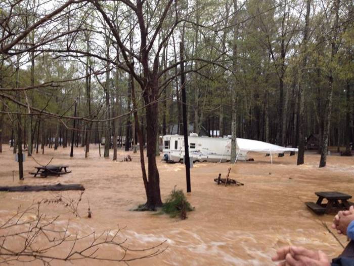 4-7-2014: Serious flooding at Tannehill State Park in Alabama after heavy rains came thru the area Photo by William Vining