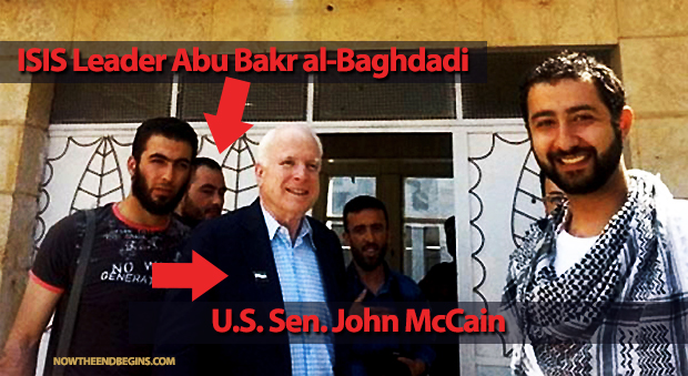 In May of 2013, John McCain took a secret trip to Syria to discuss giving arms and support to Syrian rebels. On 29 June 2014, ISIS announced the establishment of a caliphate, al-Baghdadi was named its caliph, to be known as Caliph Ibrahim, and the Islamic State of Iraq and the Levant was renamed the Islamic State (IS)